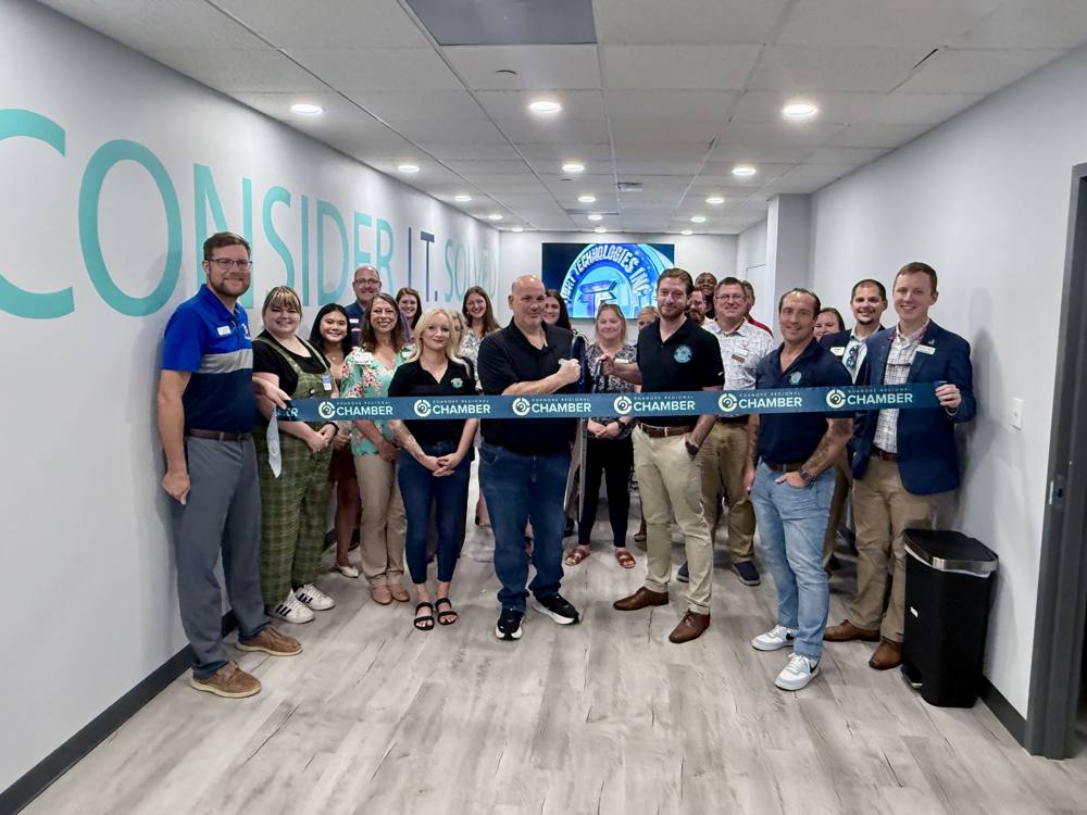Team, Chamber and Roanoke County guests at the Tight Technologies expansion ribbon cutting